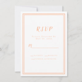Inserções de RSVP Elegantes e Modernas Rosa e Bran