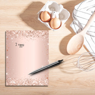Inserir a página do livro de receitas ouro de rosa