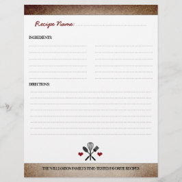 Inserir Binder de Receita Personalizada de Papel V