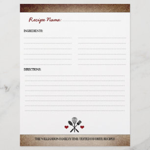 Inserir Binder de Receita Personalizada de Papel V