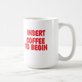Inserir café para Começar caneca de café