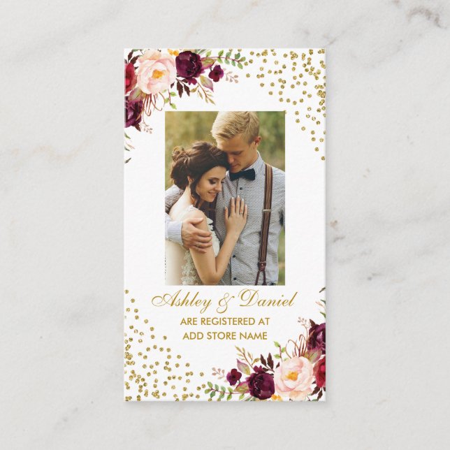 Inserir Cartão G do Registro de Fotografia Burgund (Frente)