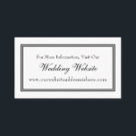 Inserir Cartões do Site de Casamento Branco Preto<br><div class="desc">Esta simples placa pode ser personalizada de muitas maneiras. Os campos de modelo são configurados para que você possa adicionar sua própria mensagem pessoal sobre o propósito do cartão e o URL/endereço do seu site de casamento. Fontes e suas cores, assim como a cor do plano de fundo, podem ser...</div>