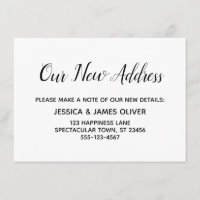 Inserir Cartões "Nosso Novo Endereço" Elegante e m