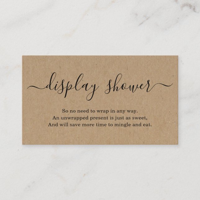 Inserir Chá para Convite Rustic Kraft (Frente)