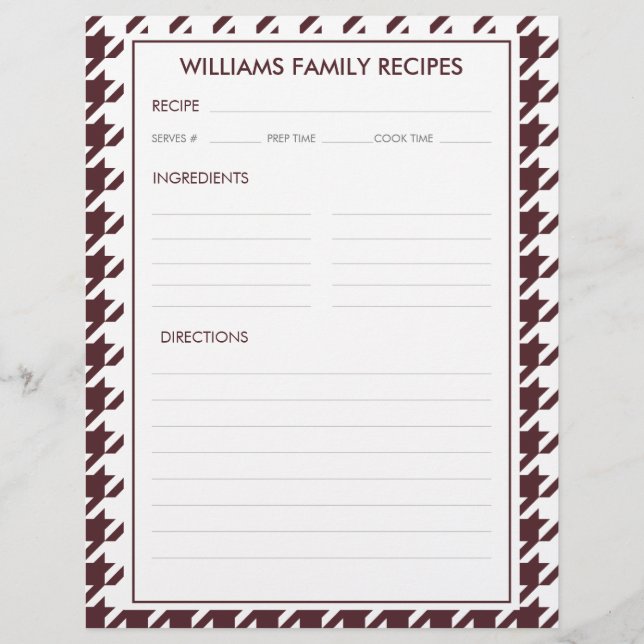 Inserir Nome da Família Houndstooth (Frente)