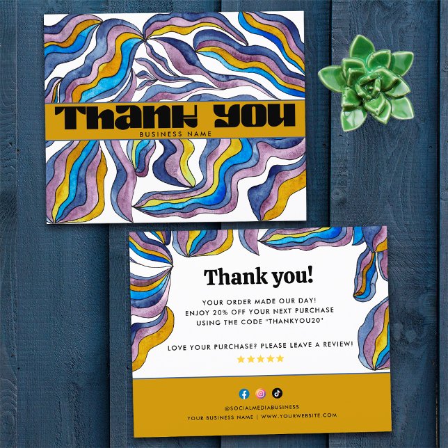 Inserir Pacote Comercial Roxo Azul-Groovy Retroati (Front and Back)