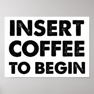 Inserir Poster de café engraçado