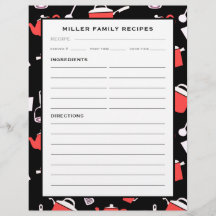 Inserir Receita de Nome da Família | Cozinha Preta