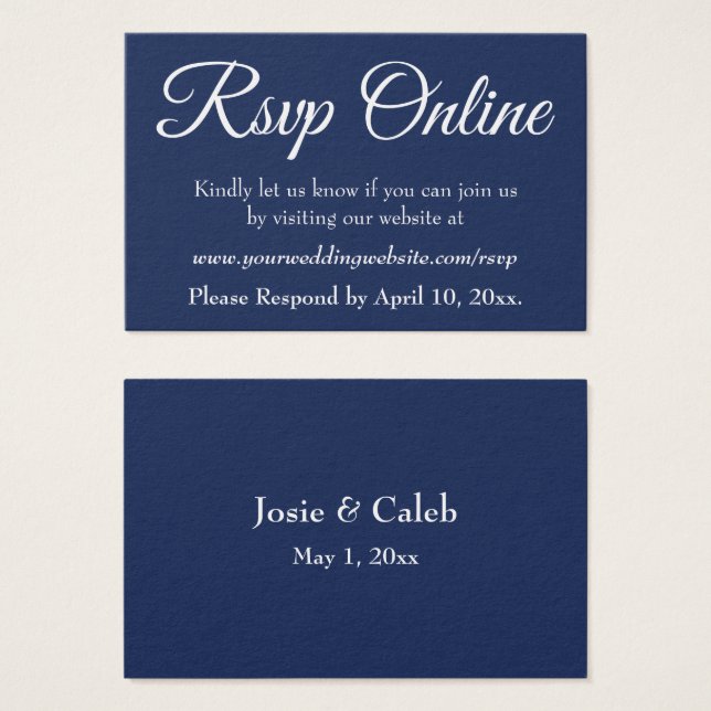 Inserir Script e Marinho Branco do RSVP Online Cas (Frente & Verso)