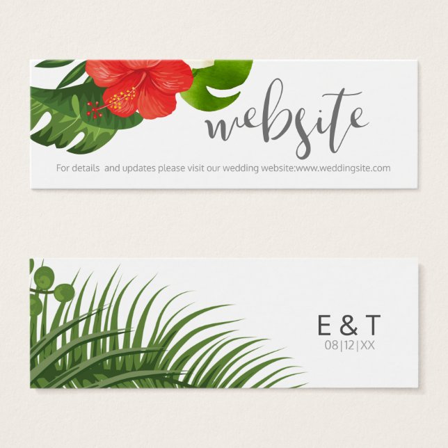 Inserir Site de Casamento Floral Tropical ID475 (Frente & Verso)