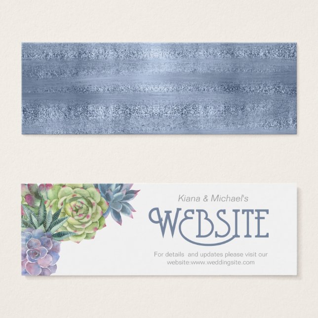 Inserir site do Web Sparkle e Succulents Blue ID51 (Frente & Verso)