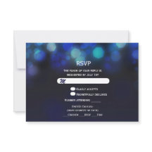 Inserto de Cartão de Casamento RSVP Luzes Bokeh Cé