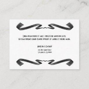 Inserto de Convite de Casamento para Fã de Cinema 