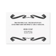 Inserto de Convite de Casamento para Fã de Cinema 