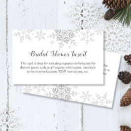 Inserto de Convite de Chuveiro de Noiva de Inverno