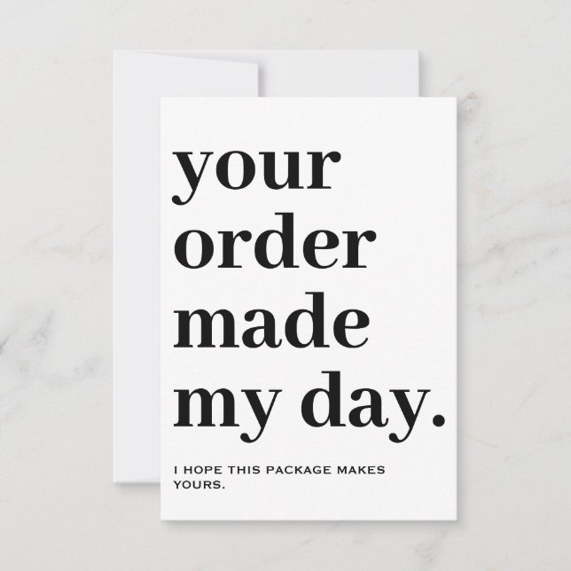Inserto de Embalagem de Agradecimento (Frente)