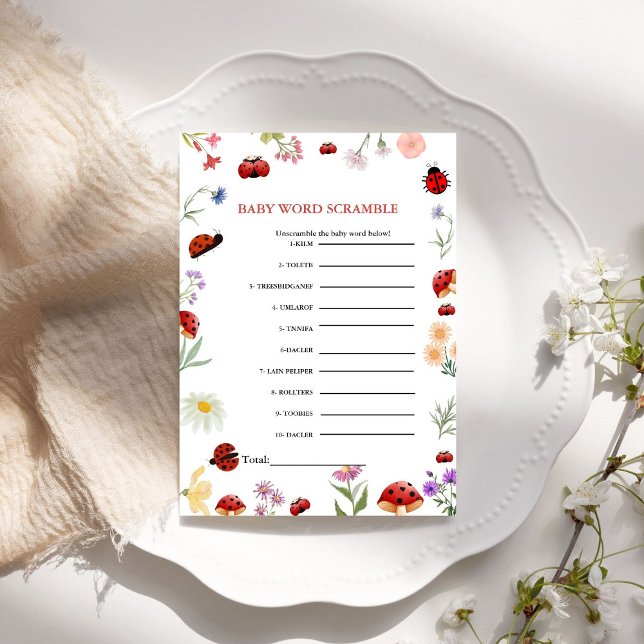 Inseto Baby word scramble chá de fraldas game (Criador carregado)