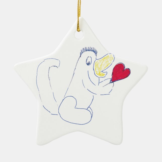 Inseto Love Star Cerâmica Enfeites de natal (Frente)