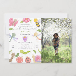 Insetos Convite de Aniversário com Foto