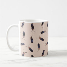 Insetos de relâmpago - Xícara de café bege