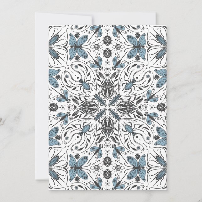 Insetos, preto e azul (Frente)