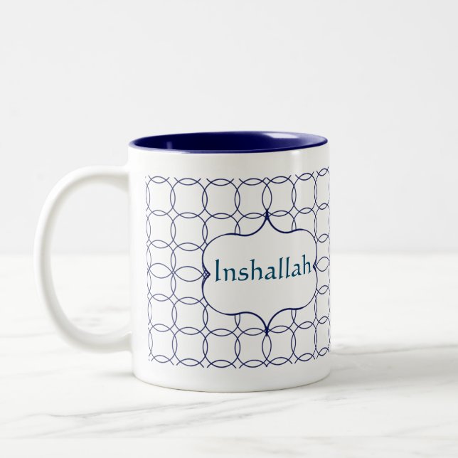 Inshallah, caneca de presente árabe islâmica (Esquerda)