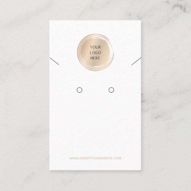 Insira seus Cartões de visitas de colar e gravação (Frente)