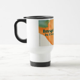 Inspiração é caneca de viagem em todos os lugares