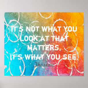 inspiração Thoreau citação poster abstrato