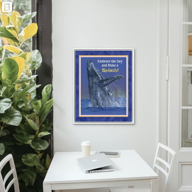 Inspirador Diversão de Impressão de Baleia - Borda (Criador carregado)