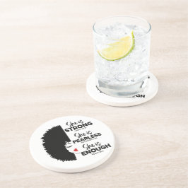 Inspiradora Ela É Porta copos De Sandstone