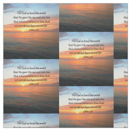 INSPIRANDO JOHN 3:16 TECIDO DE FOTO SUNRISE
