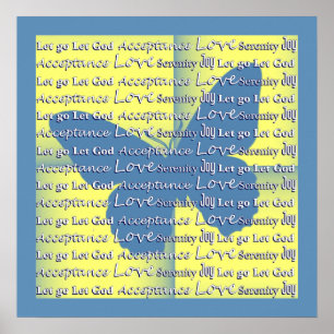 Inspiration Sayings cita Poster de borboleta azul