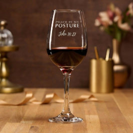 Inspirational Faith Bible Verse Etched Wine Glass