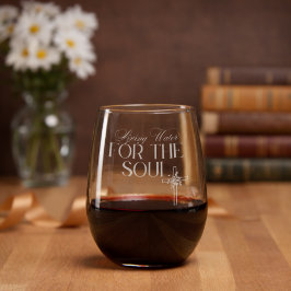 Inspirational Faith Quote Cross Etched Glassware