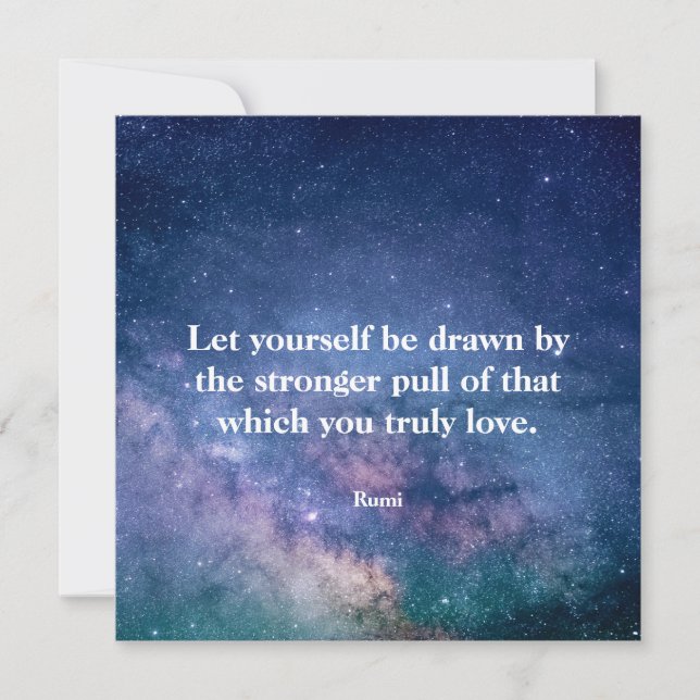Inspirational Motivational Rumi Quote Universe (Frente)