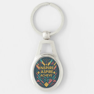 Inspire Aspire Achieve - Oval Chaveiro
