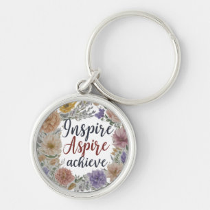 Inspire Aspire Alcance Premium Round Chaveiro