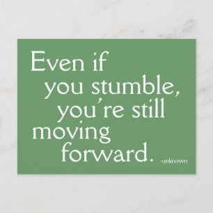 Inspire bem - Cartão postal motivacional - Avançar