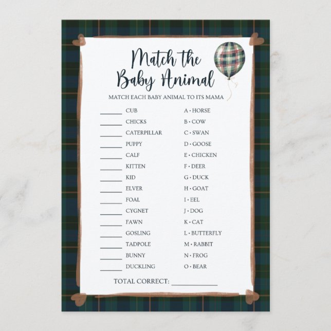 Inspired Baby Shower Game (Frente)