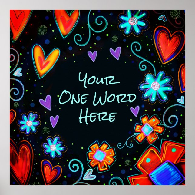 Inspirividade "personalizá-la" Poster DE UMA PALAV (Frente)