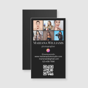 instagram 6 fotos qr code magneta preta