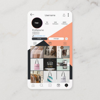 Instagram Cartão de visita para conectar o código