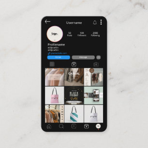Instagram Mídia Social Código QR Cartão de visita