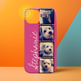 Instagram Photo Display - 4 fotos com nome rosa