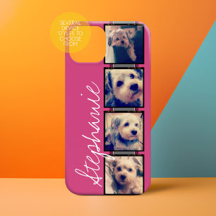 Instagram Photo Display - 4 fotos com nome rosa