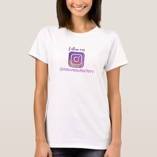 Instagram segue-me t-shirt (Frente)