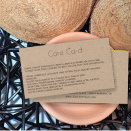 Instruções da placa de assistência a joias com o l