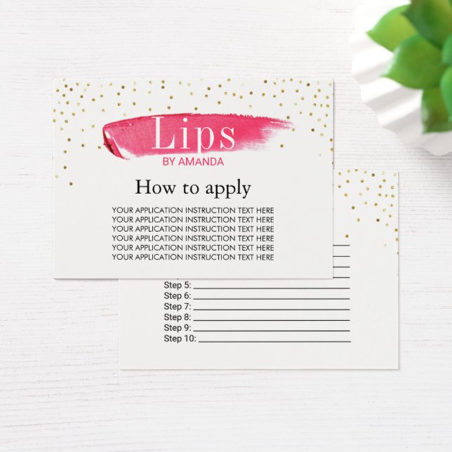 Instruções de aplicação LipSense Lipstick (Mesa)